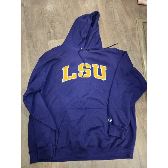 Champion L.S.U. Womens Purple/Gold Fleece Hooded Hoodie 2XL - Picture 1 of 4